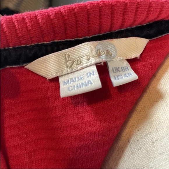 Boden Ribbed Knit Sheath Dress Pockets In Red Size 4 - Picture 6 of 7